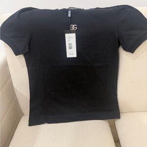 Dolce & Gabbana Kids Tee with Gold Logo